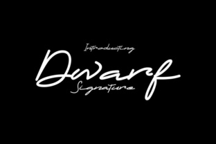 Dwarf Signature: A Modern, Handwritten Touch for Design Projects