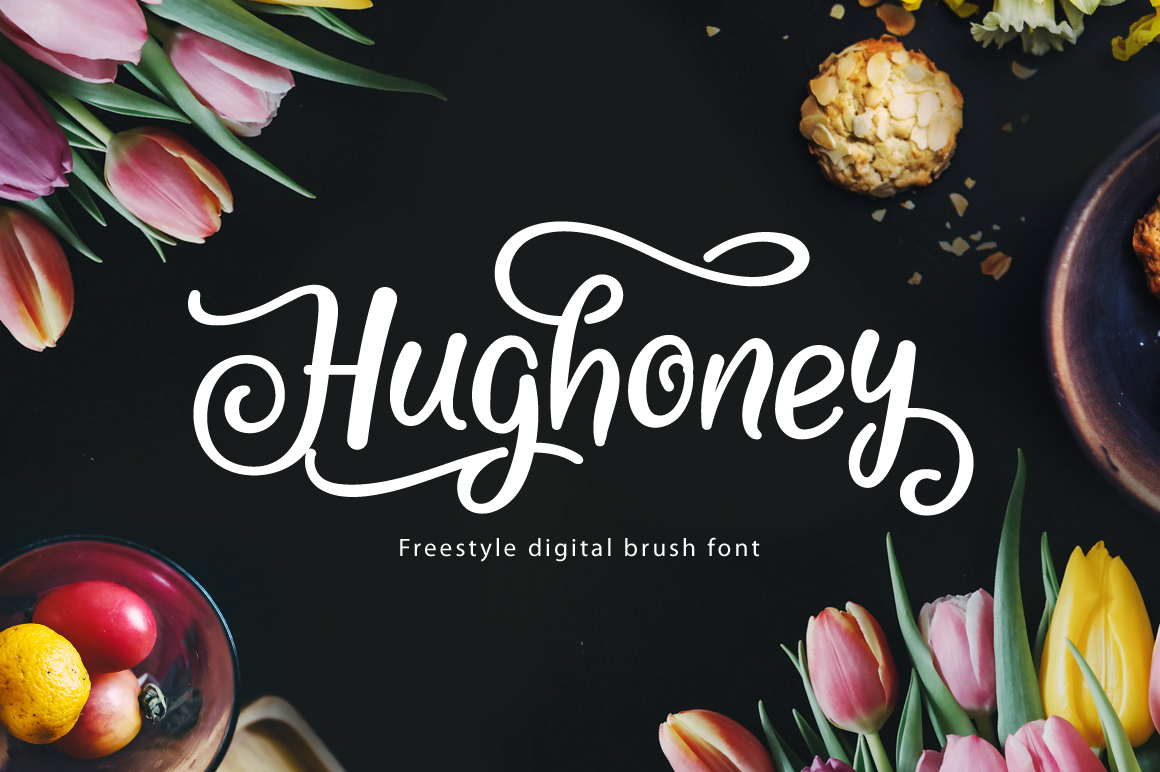 Hughoney: A Graceful Brush Font for Creative Projects