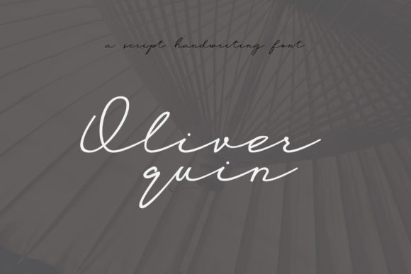 Oliver Quin: Elegant Handwritten Style